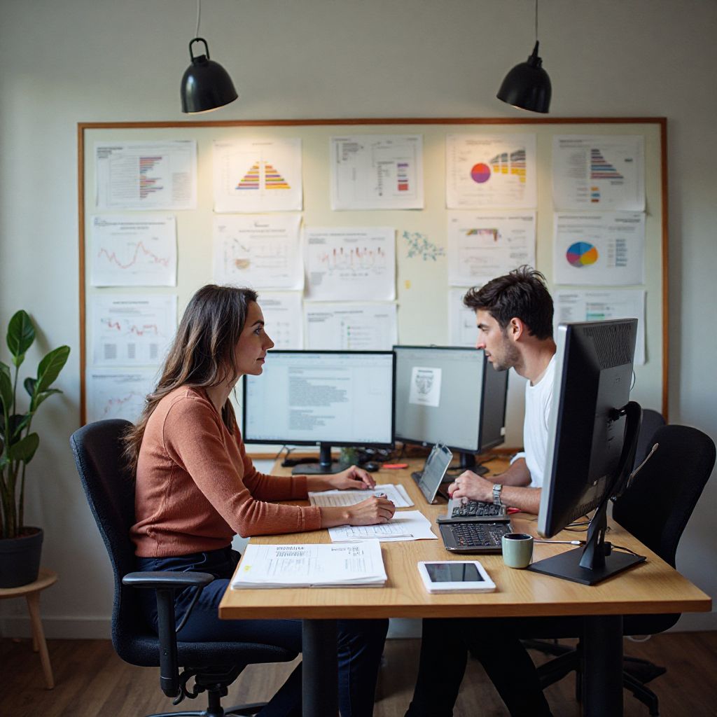 Fundadores de DataVision en oficina inicial